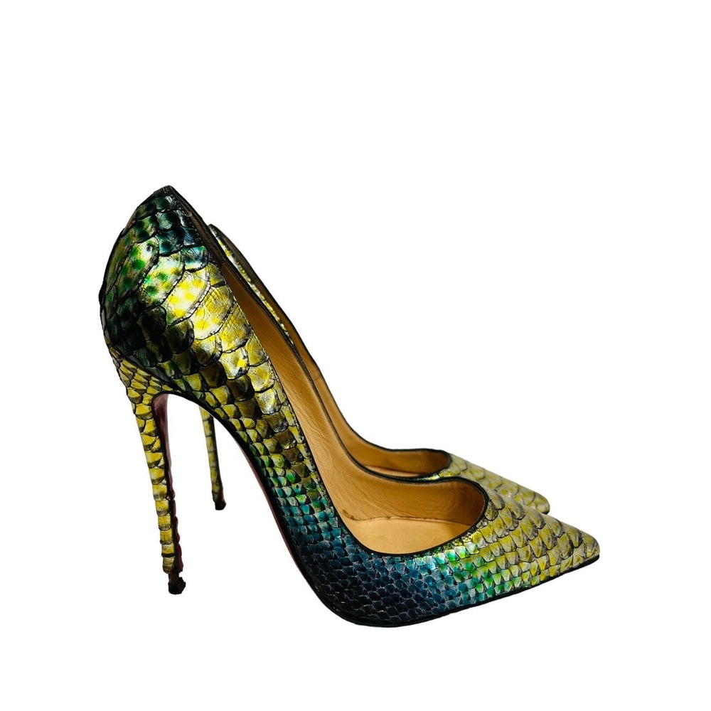 Christian Louboutin Multicolor Python Heels - Picture 6 of 9